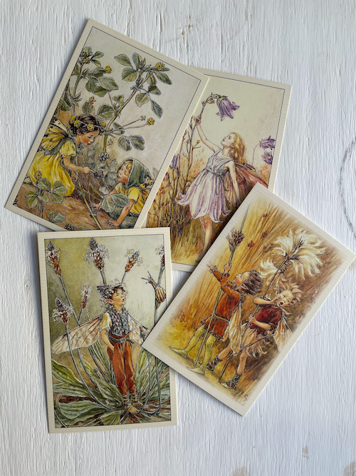 Postcards with fairies (by Mary Cicely Barker)