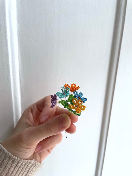 Perleblomster: Mini buket #4