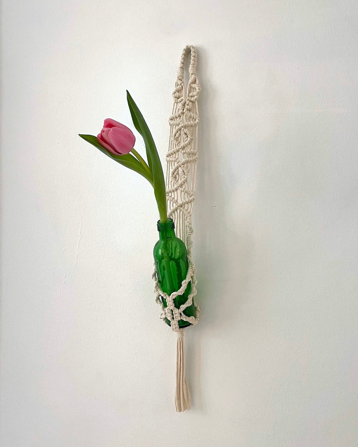 Macramé: Plant hanger with bottle