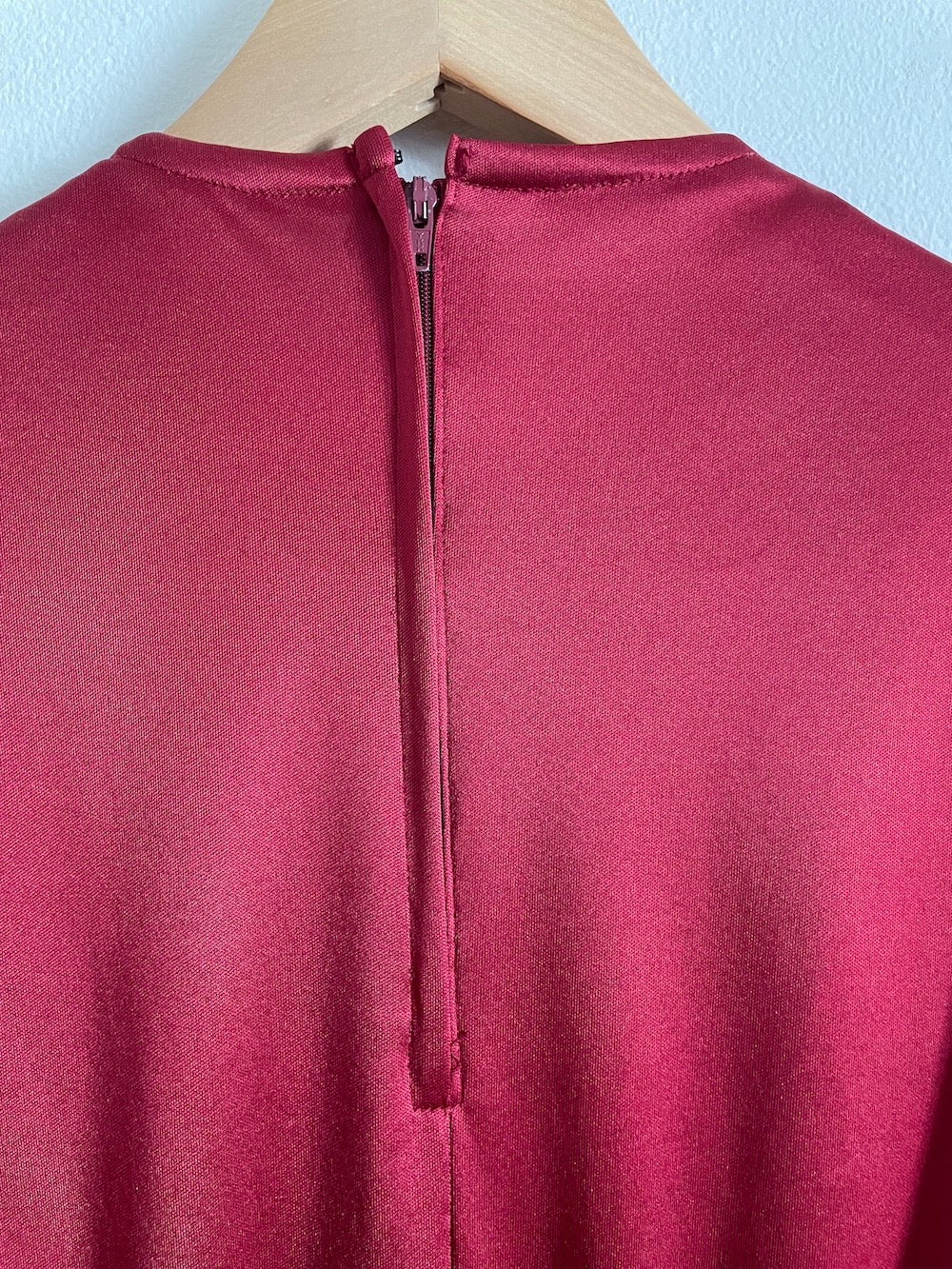 Red vintage dress with frill details