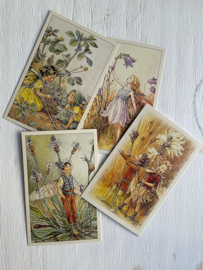 Postcards with fairies (by Mary Cicely Barker)