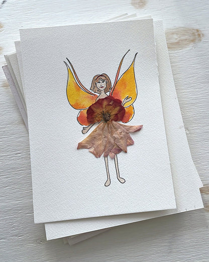 Fairy Guardian: Playfulness (A5) in passepartout and secondhand frame