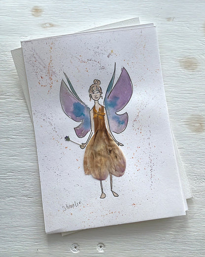 Fairy Guardian: Lilac and blue (A5 + prototype) in secondhand frame