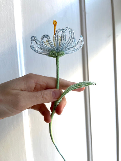 Perleblomst: Fairy Flower - Hummingbird's Nest - Lyseblå (M)