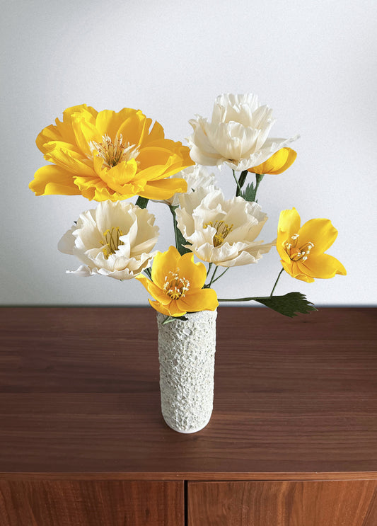 Paper flowers: Bouquet (7 pcs)