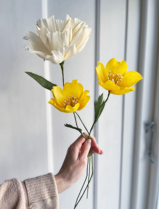 Paper flowers: Bouquet (trio 1)