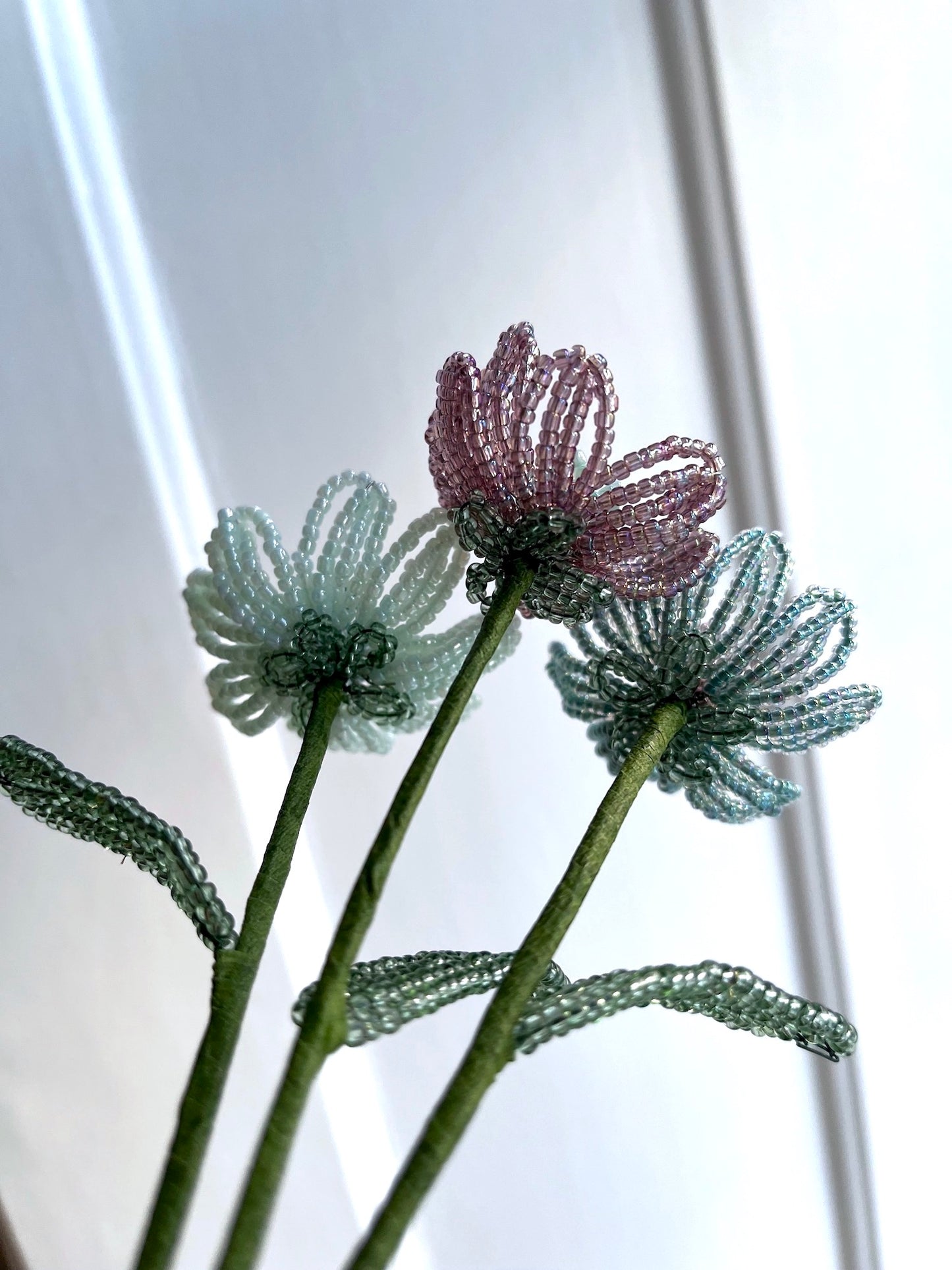 Perleblomster: Simpel buket - blå nuancer (S)