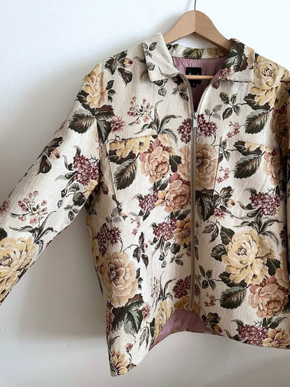 Secondhand unisex jacket made of vintage furniture fabric