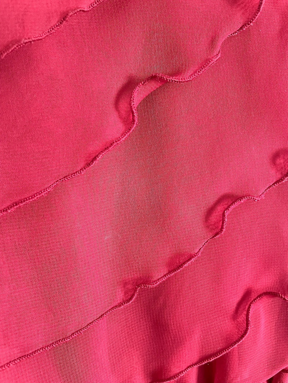 Red vintage dress with frill details