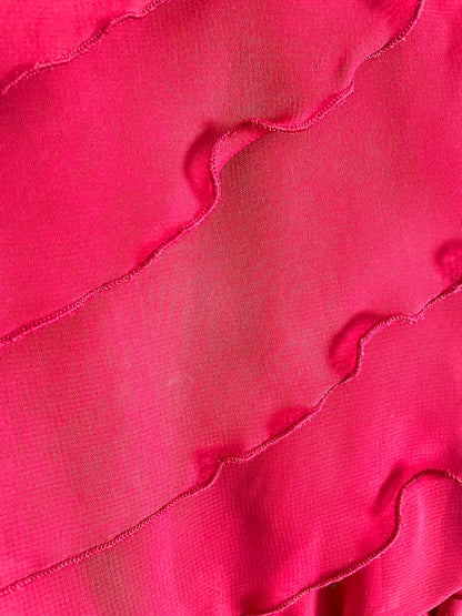 Red vintage dress with frill details