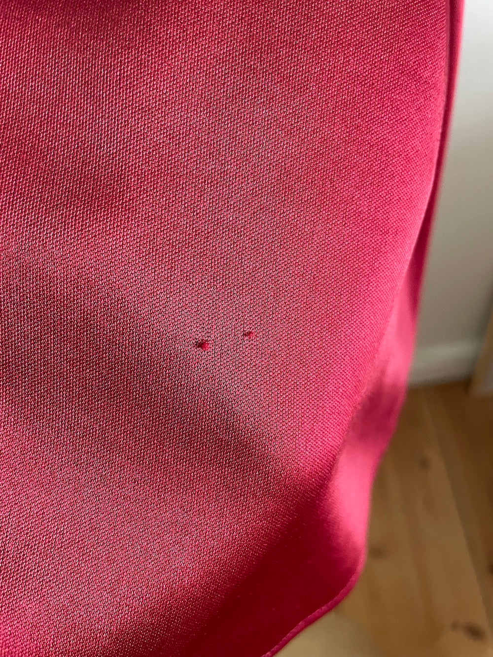 Red vintage dress with frill details